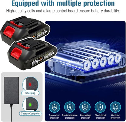 Darkboom Cordless Buffer Polisher 6 inch with 2Pcs 2.0Ah Rechargeable Batteries Compatible with Makita,and 1 Adapter Charger, 6 variable speed 5500RPM cordless sander, for Car Detailing/Polishing