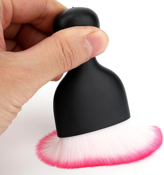 Car Detailing Brush, Soft Bristle Cleaning Brush, Scratch-Free Auto Duster Tool for Dashboard, Air Vents, Leather & Interior Cleaning (Black&Rose)