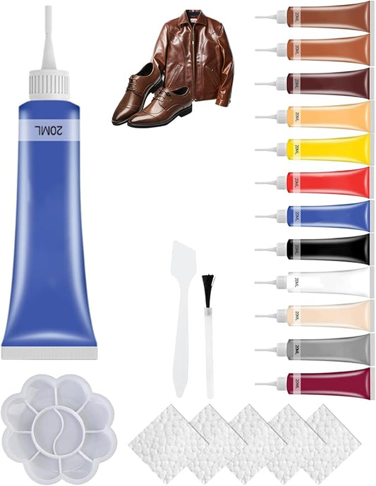 Advanced Leather Repair Gel, 2026 New Leather Repair Kit for Car Seat Vinyl Repair Kit, Professional Leather Repair Kit for Car Seat, Multifunctional Couch and Jacket Repair Kit (Blue)