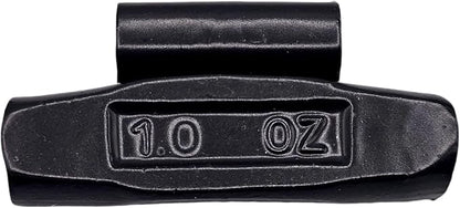 C-HORSE 100Pcs MC Series Clip on Wheel Weights Black Coated Assortment for Hammer Type Rim Balancers, 0.25oz, 0.50oz, 0.75oz, 1.0oz, 25pcs for Each Size Fit for Steel Wheel (MC Style, 0.25-1)