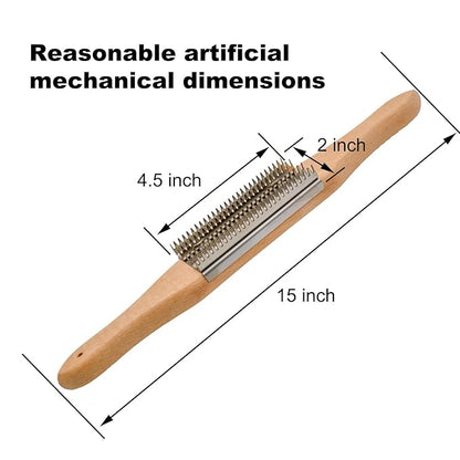 Tworider Buffer Wheel Rake, Polishing Tool with Stainless Steel Rake Teeth Head and Handle, Dress and Clean Buffing Polishing Wheel & Airway Surface Cleaning