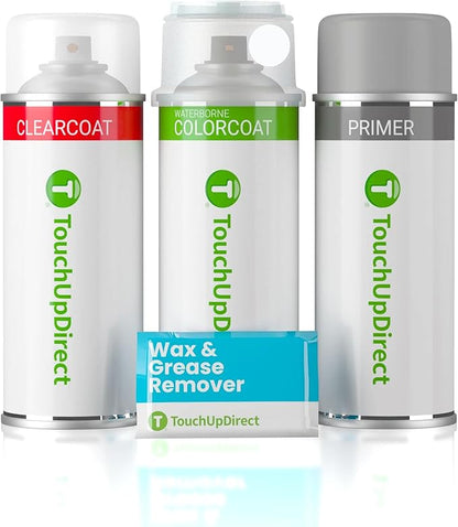 TouchUpDirect WS White Suede Compatible with Ford Exact Match Touch Up Paint Aerosol - Preferred Kit
