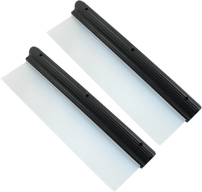 2 PCS 12 inch Silicone Car Squeegee - Flexible T-Bar Quick Dry Water Blade for Car, Windshield, Glass, Window Drying - Black