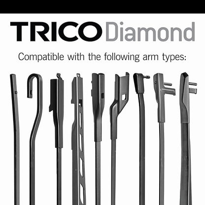 TRICO Diamond 19" + 19" Premium Automotive Replacement Windshield Wiper Blades (Set of 2), Passenger and Driver Side All-Weather Beam Wiper Blades for Select Vehicle Models