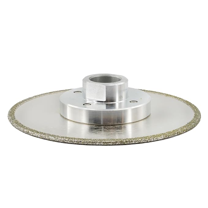 DT-DIATOOL Diamond Blade 5" x 5/8" Thread Flange 2-Pack - Single Side Electroplated Diamond Cutting and Grinding Disc for Granite Marble Natural Stone Tiles