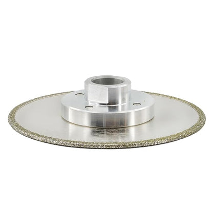 DT-DIATOOL Diamond Blade 5" x 5/8" Thread Flange 2-Pack - Single Side Electroplated Diamond Cutting and Grinding Disc for Granite Marble Natural Stone Tiles