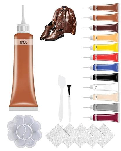 2026 New Advanced Leather Repair Gel, Vinyl Repair Kit for Car Seat, Professional Leather Repair Gel for Furniture, Multifunctional Couch and Jacket Repairs Kit (Coffee)