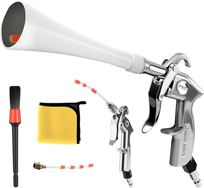 GOCCIDA Tornado Dry Cleaning Gun Detailing Interior Dryer Air Blow Gun,Car Detailing Kit Interior Cleaner,Car Detailing Tools for Car Quickly Blasts Dirt and Dust Works with Air Compressor