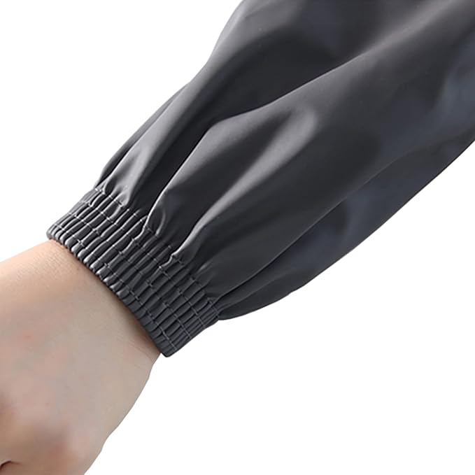 Yzurbu Arm Sleeves Covers, PU Oversleeves Protector for Arm with Elastic Cuffs, Waterproof, Oilproof, Acid Resistant