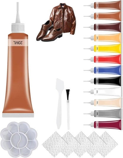 Advanced Leather Repair Gel, 2026 New Leather Repair Kit for Car Seat Vinyl Repair Kit, Professional Leather Repair Kit for Car Seat, Multifunctional Couch and Jacket Repair Kit (Coffee)