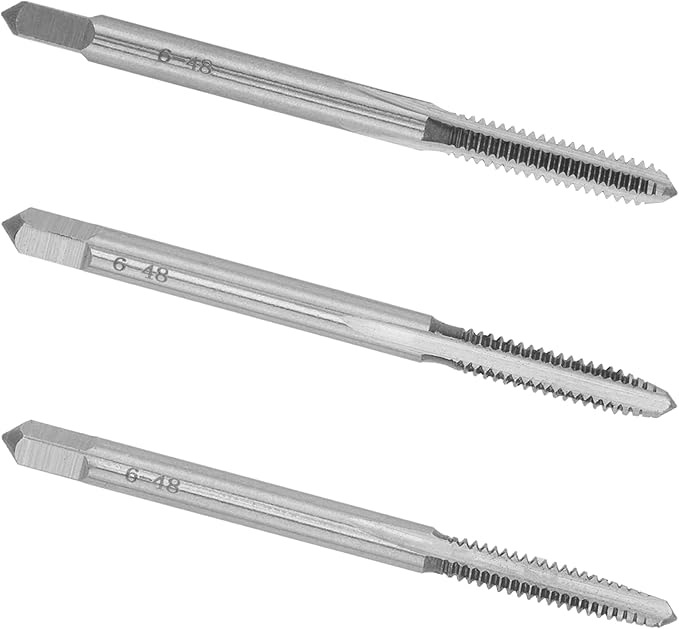 3Pcs 6-48 UNC Hand Tap, #6-48 Threading Hand Tap Right Hand