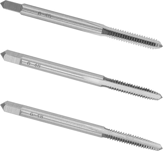 3Pcs 6-48 UNC Hand Tap, #6-48 Threading Hand Tap Right Hand