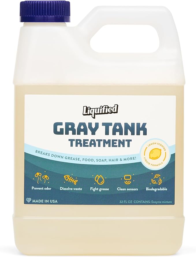 Liquified RV Toilet Treatment - Gray Holding Tank Digester - Odor Eliminator - Lemon Scent - Matts RV Reviews