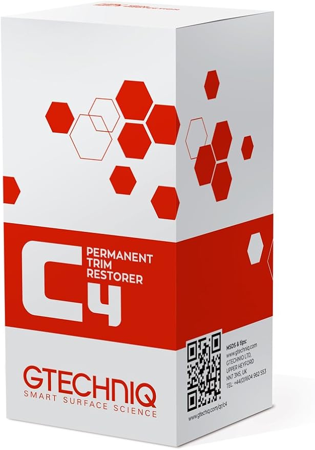 Gtechniq C4 Permanent Trim Restorer 30ml - Revitalize Tired, Faded, Discoloured Car and Vehicle Trim - Premium Weather Protection, UV Resistant, Leaves No Unattractive Gloss - 2 Year Durability