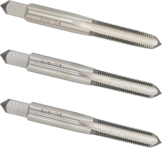 3/8"-24 UNF Hand Tap Right Hand, 3/8 x 24 Threading Hand Tap 3Pcs