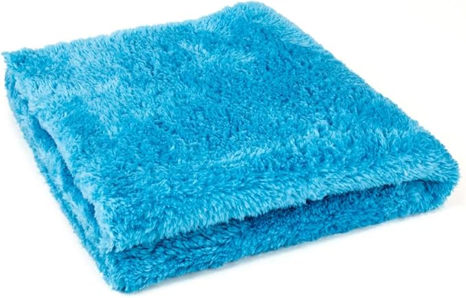 Autofiber [Korean Plush 550] Premium Edgeless Detailing Towels 550gsm (16"x16") Aqua Blue - 3 Pack