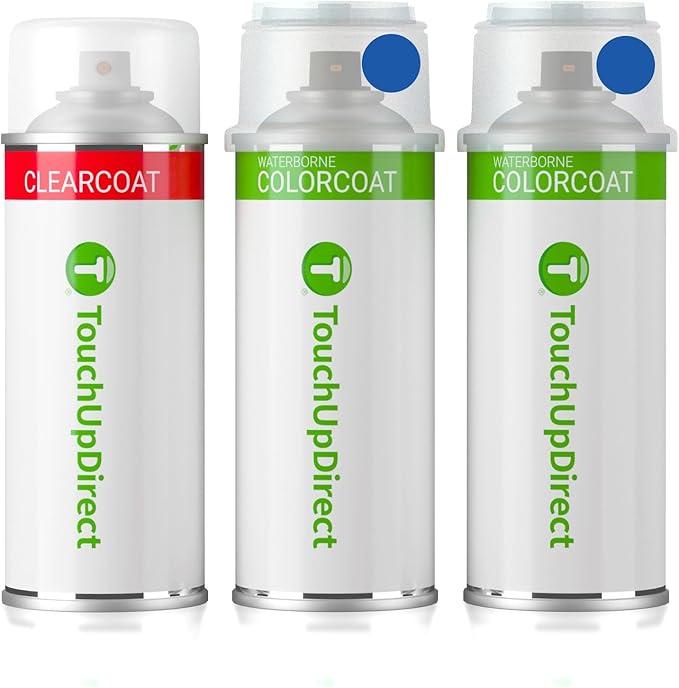 TouchUpDirect TAQ Ocean Blue Pearl Tricoat Compatible with Subaru Exact Match Touch Up Paint Aerosol - Essential Kit