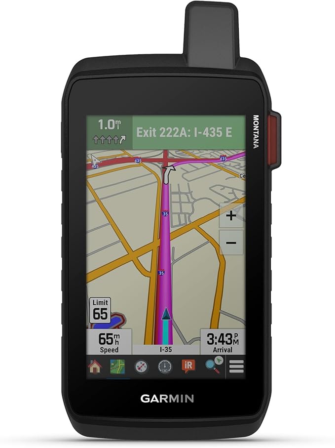 Garmin Montana® 710i, Rugged GPS Handheld Navigator with Built-in inReach® Technology for SOS and 2-way Texts in Remote Areas, 5” Touchscreen, Satellite Imagery and Maps for Routing on Roads or Trails