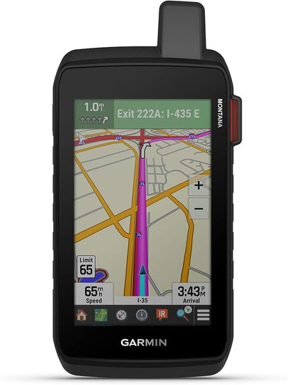 Garmin Montana® 710i, Rugged GPS Handheld Navigator with Built-in inReach® Technology for SOS and 2-way Texts in Remote Areas, 5” Touchscreen, Satellite Imagery and Maps for Routing on Roads or Trails