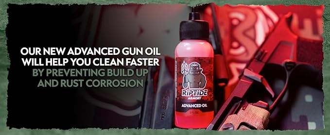 Riptide Armory Advanced Gun Cleaner & Gun Oil Kit - Cleans, Lubes, Protects Targeted Long-Lasting Formula - Nano Coat Technology - Veteran Founded & Formulated by Former US Navy Seal