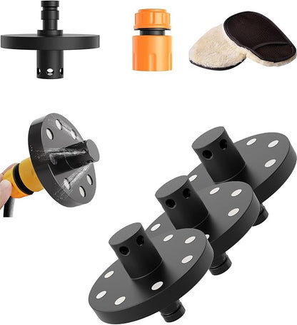 Magnetic Chassis Cleaner Flusher Kit (Includes Wash Mitt) for Standard 0.61” Garden Hose & Pressure Washers, 360° Magnetic Undercarriage Cleaner with 6 Nozzles, for Truck, SUV, Off-Road (3pc)