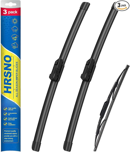 24"+17" Windshield Wipers With 13" Rear Wiper Blade Sets Automotive Replacement for GMC Terrain 2010-2017,Easy For Installation (Pack of 3)