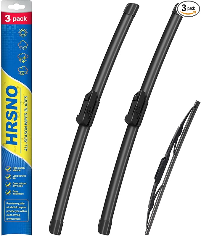 HRSNO® 26"+14" Windshield Wipers With 10" Rear Wiper Blade Sets Automotive Replacement for 2013-2023 Chevrolet Trax Wiper Blades For My Car (Pack of 3)