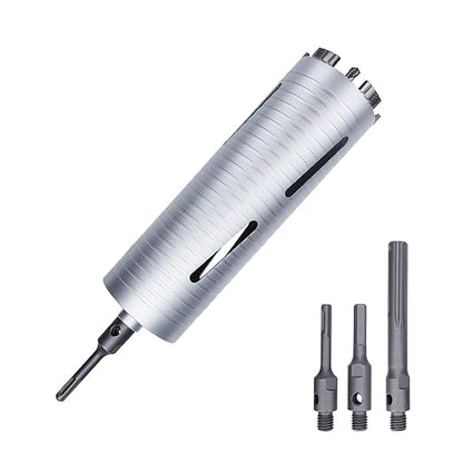 3-1/2 inch Diamond Dry Core Drill Bit, 10" Drilling Depth, 5/8"-11 Thread Core Drill Bit for Concrete Masonry Brick Block, Includes 3 Adapters SDS Plus, SDS Max and Hex (3-1/2 inch)