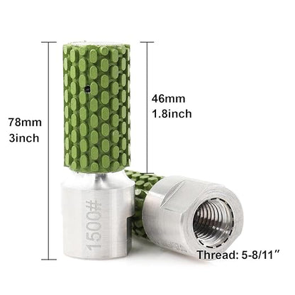 HOMESOM 1 Inch Wet Diamond Polishing Drum Wheels with 5/8"-11 Thread for Polishing Marble Granite Concrete Undermount Sink Countertop(grit 1500-1pc)