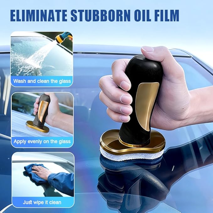 Handheld Glass Oil-Film Remover, 2026 New Glass Oil Film Remover for Car Window, Glass Emulsion Cleaner Removes Oil Film & Smudges, Glass Windshield Cleaner Car Glass Oil Film Remover (3pcs)