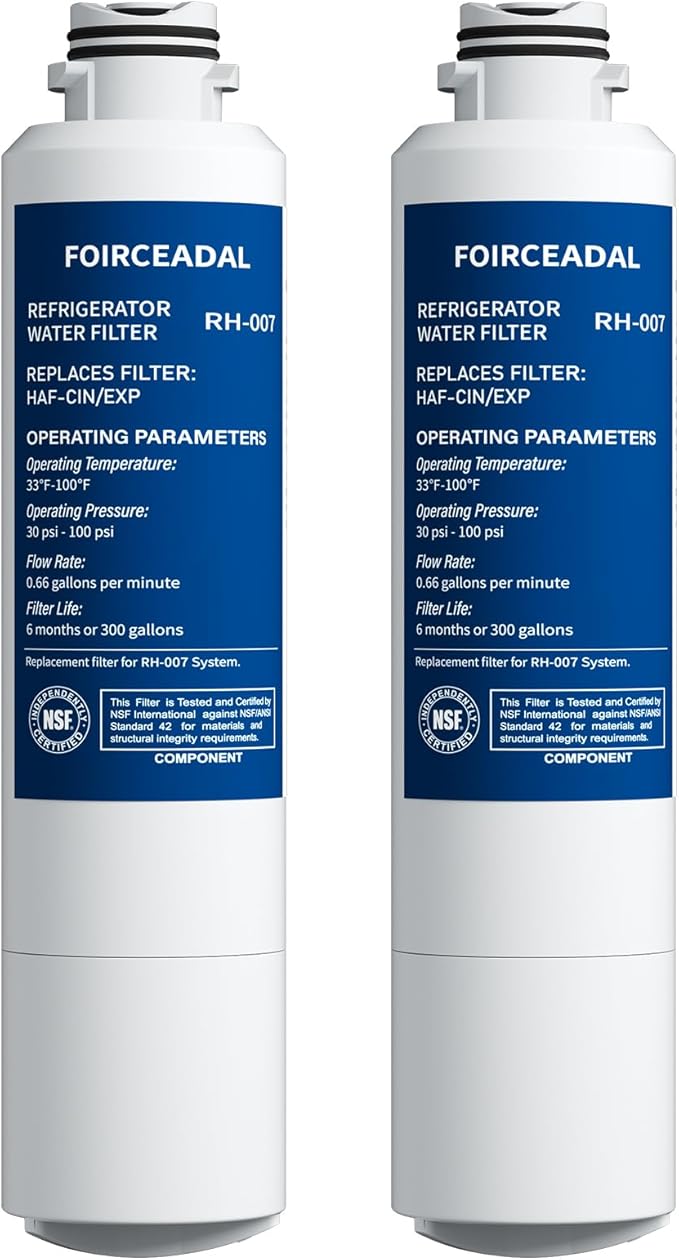 DA29-00020B Water Filter Replacement for Samsung HAF-CIN/EXP, DA29-00020A/B, DA97-08006A-1, RF28HMEDBSR, RF263BEAESR, Pur Water Filter Accessories 2 Pack