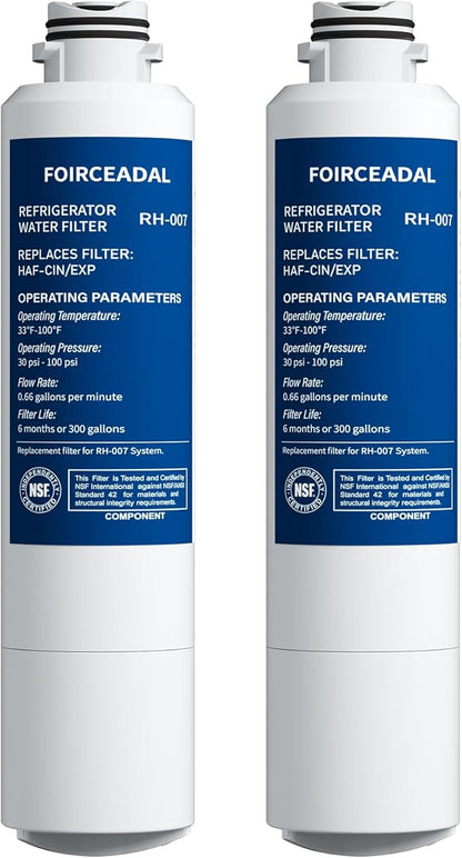 DA29-00020B Water Filter Replacement for Samsung HAF-CIN/EXP, DA29-00020A/B, DA97-08006A-1, RF28HMEDBSR, RF263BEAESR, Pur Water Filter Accessories 2 Pack