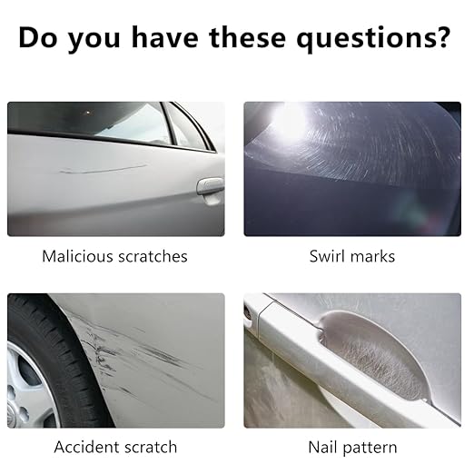 2025 Upgrade Scratch Remover for Vehicles, Car Scratch Remover, Car Scratch Repair Paste for Deep Scratches, Car Paint Scratch Repair Scratch Remover Kit with Wipe and Sponge (2 PCS)