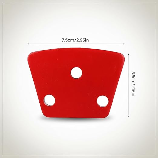 3PCS Trapezoid Diamond Floor Grinding Pads Discs Grit #30 for Floor Grinder 2-Tooth Long Strip Tooth
