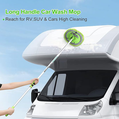 Wontolf Complete Car Wash Cleaning Kit with Car Wash Brush, Car Wash Soap, Interior Cleaner, Wheel Cleaner, Window Squeegee, Car Interior Detailing Kit for Cars Trucks RVs SUVs, 17pcs