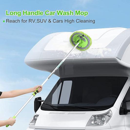 Wontolf Complete Car Wash Cleaning Kit with Car Wash Brush, Car Wash Soap, Interior Cleaner, Wheel Cleaner, Window Squeegee, Car Interior Detailing Kit for Cars Trucks RVs SUVs, 17pcs