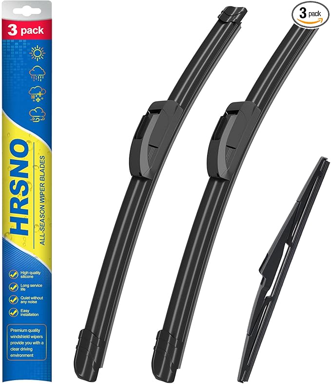 26"+16" Windshield Wipers With 11" Rear Wiper Blade Sets Automotive Replacement for Hyundai Santa Fe 2019-2023,Easy For Installation (Pack of 3)