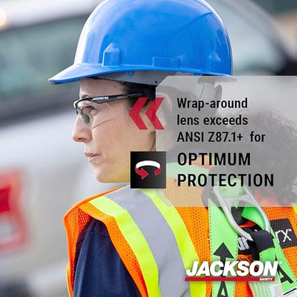 Jackson Safety SG Safety Glasses – Eye Protection for Men and Women – ANSI Z87.1 (Pack of 12)