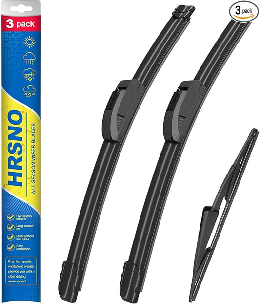 22"+22" Windshield Wipers With 15" Rear Wiper Blade Sets Automotive Replacement for Ford Expedition 2009-2016,Easy For Installation (Pack of 3)