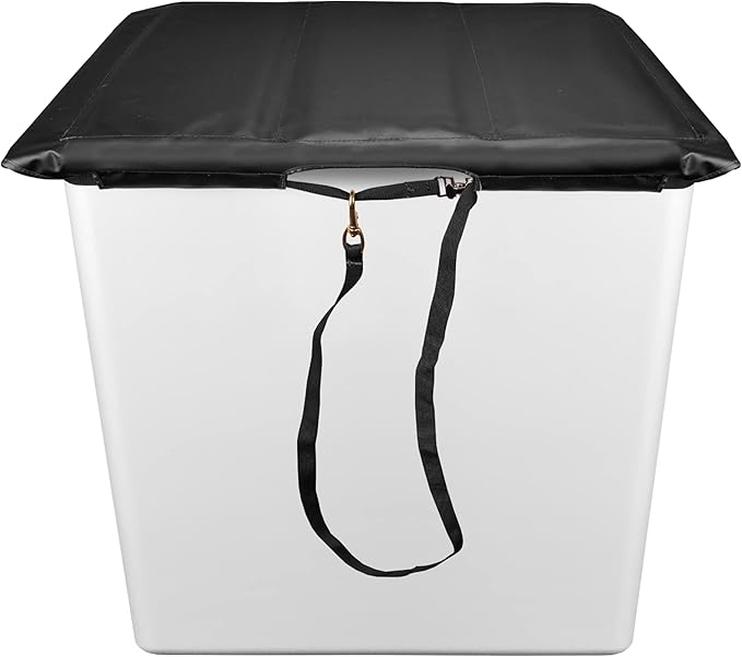 Bucket Truck Parts Folding Hard Top Bucket Cover That Holds Up Even If Water Pools, Nylon Strap with Buckle for Quick Fastening, Fits 1.5 Man Bucket 28"x34" Edge to Edge