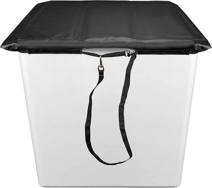 Bucket Truck Parts Folding Hard Top Bucket Cover That Holds Up Even If Water Pools, Nylon Strap with Buckle for Quick Fastening, Fits 1.5 Man Bucket 28"x34" Edge to Edge