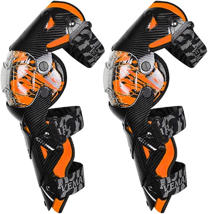 Tempsnow Knee and Shin Guards Motorcycle Protective Gear for Adults Hard Collision Avoidance Motocross Racing Knee Protector Shin Guards Motorbike Knee Guards Shin Protector