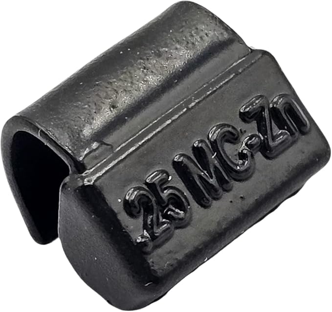 C-HORSE 100Pcs MC Series Clip on Wheel Weights Black Coated Assortment for Hammer Type Rim Balancers, 0.25oz, 0.50oz, 0.75oz, 1.0oz, 25pcs for Each Size Fit for Steel Wheel (MC Style, 0.25-1)
