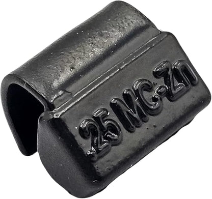 C-HORSE 100Pcs MC Series Clip on Wheel Weights Black Coated Assortment for Hammer Type Rim Balancers, 0.25oz, 0.50oz, 0.75oz, 1.0oz, 25pcs for Each Size Fit for Steel Wheel (MC Style, 0.25-1)