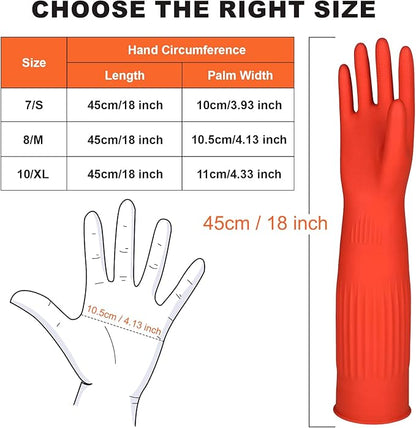 North Tower Long Dishwashing Gloves Length Rubber Reusable Resistant Platos Nitrile,Dishwashing Gloves