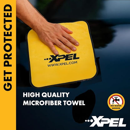 XPEL 3-Pack New Car Care Kit – Ceramic & Waterless Detailing for Paint, PPF & Glass | Ceramic Boost, Waterless Detail Spray, Streak-Free Glass Cleaner & Premium Microfiber Towel in Branded Case