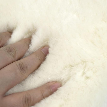 Gracefur Ultra-Soft Car Wash Mitt Double-Sided Sheepskin Wash Mitt, Scratch-Free Detailing Lambswool Extra Large Size Cleaning Gloves for Cars (No Fingers, White)
