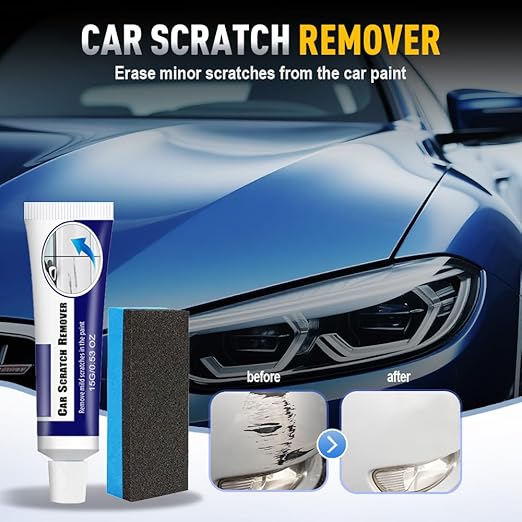 Car Scratch Remover, 2025 New Scratch Remover for Vehicles, Car Scratch Repair Paste, Car Scratch Remover Kit with Wipe Sponge, Car Polishing Wax for Vehicles Deep Scratches (3Set)