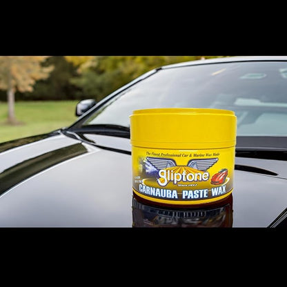 Gliptone Easy To Use Carnauba Paste Wax, Professional #1 Brazilian Carnauba Formula, Deep Gloss and Long Lasting Protection, Safe for All Finishes, 10.5 oz