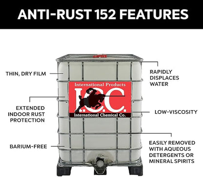 International Chemical Company Anti-Rust 152 Barium-Free Evaporative Solvent Rust and Corrosion Preventative, 275 Gallons
